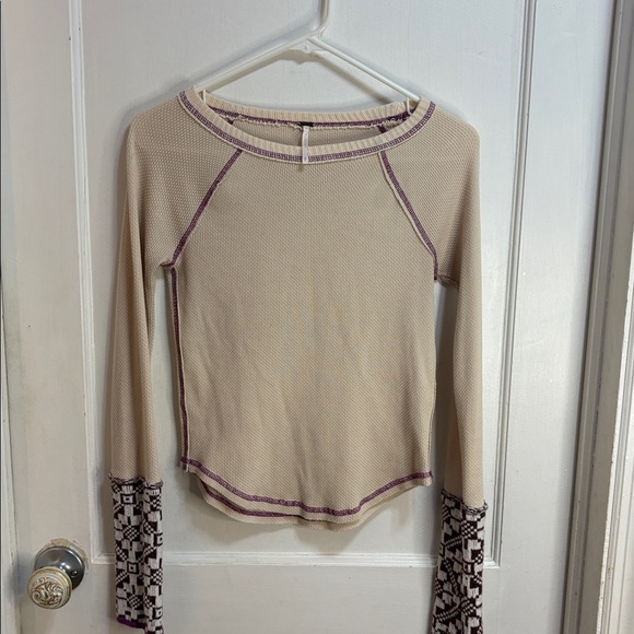 Free People "She's Reversible Cuff" Thermal Top - Picture 2 of 6